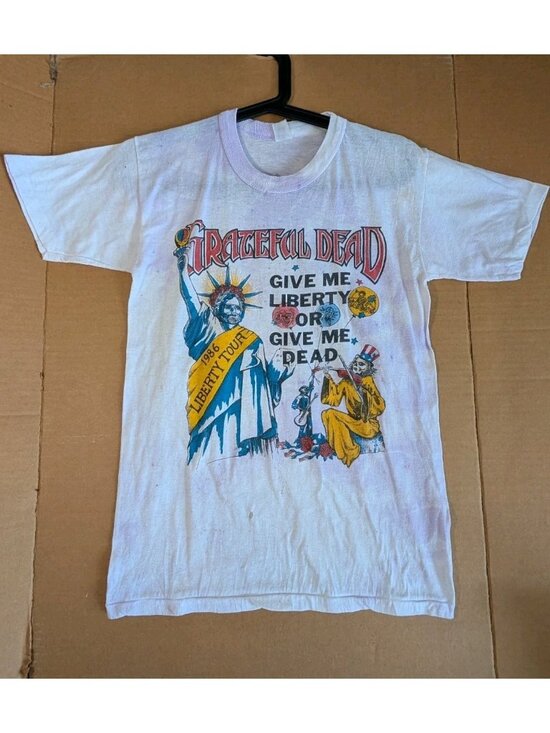 Grateful Dead Other - RARE Vintage Grateful Dead 1986 LIBERTY Tour T-Shirt BOB DYLAN TOM PETTY JERRY M
